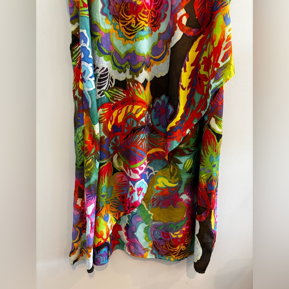 Lauren Ralph Lauren Sleeveless Chiffon Asymmetrical Drape Size 16 - Picture 5 of 6